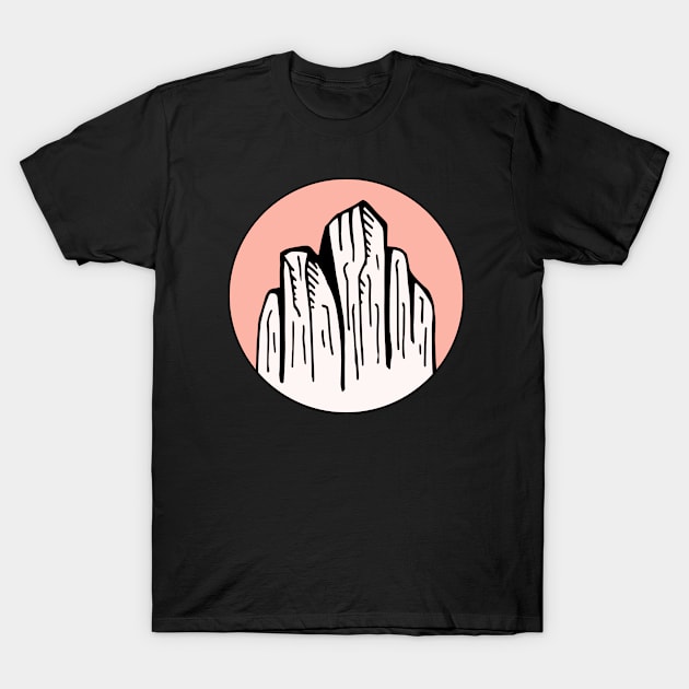 Mountains Sketch V19 T-Shirt by Aekasit weawdee